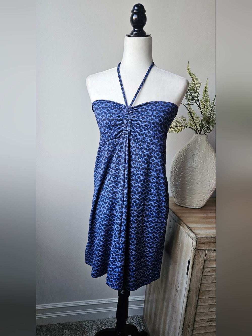 Eddie Bauer Blue Patterned Dress - Picture 9 of 9
